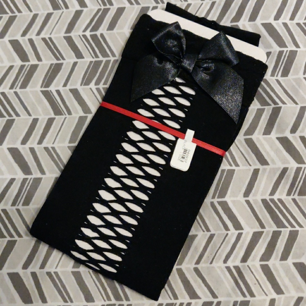 NWT Black thigh high stockings